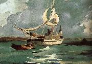 Winslow Homer Sailing oil painting artist